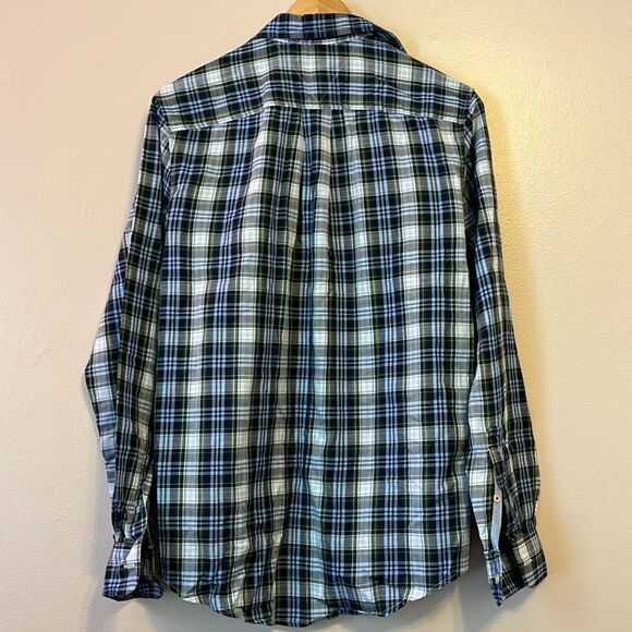 Tommy Hilfiger Mens Plaid Button Down Classic Preppy Academia Office Blue Small - Picture 3 of 9